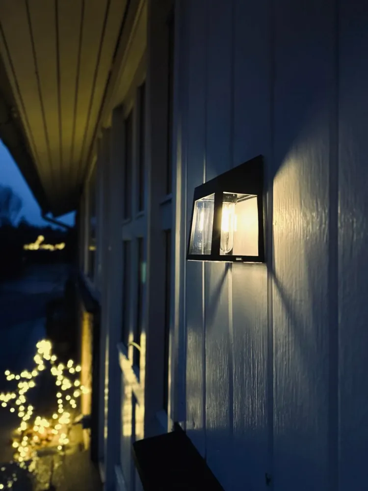 Væglampe med solceller , pakke med 2 stk