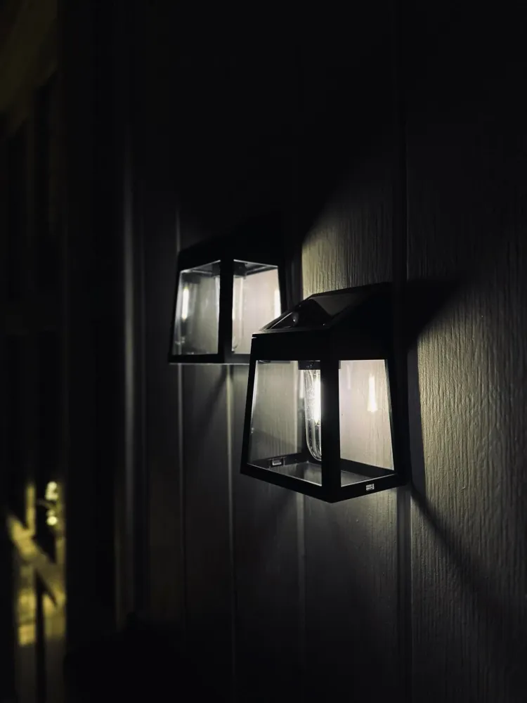 Væglampe med solceller , pakke med 2 stk