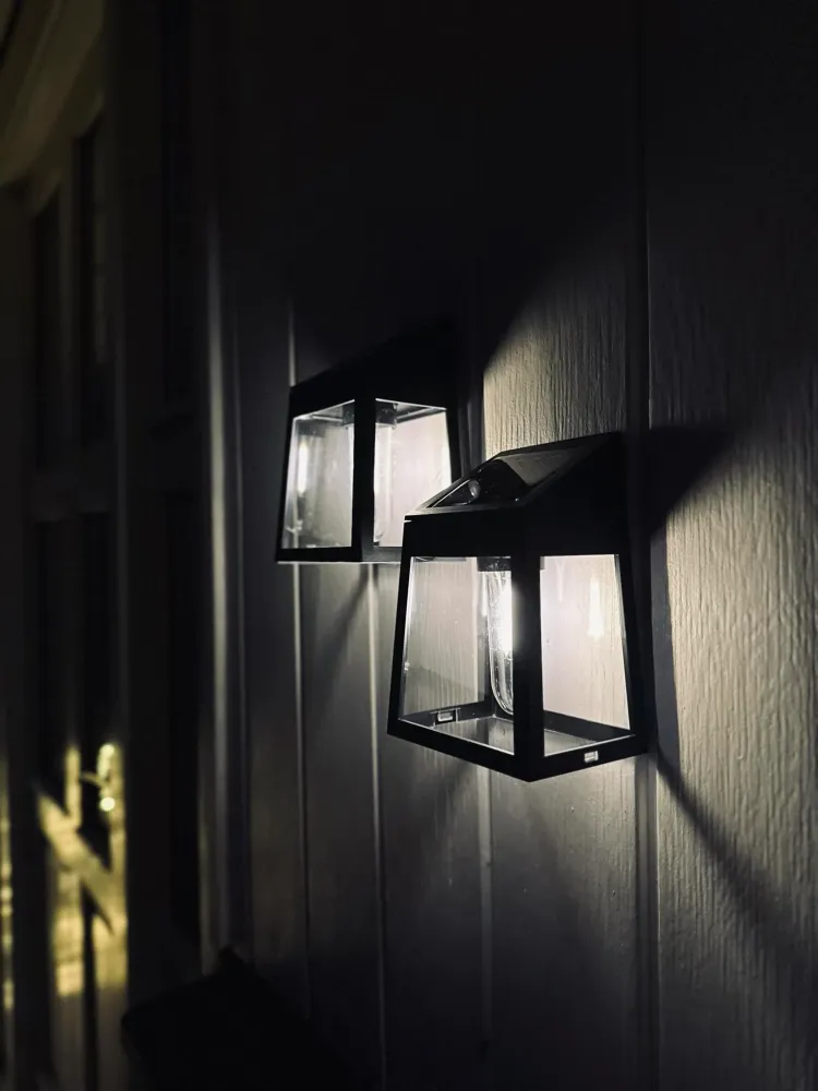 Væglampe med solceller , pakke med 2 stk