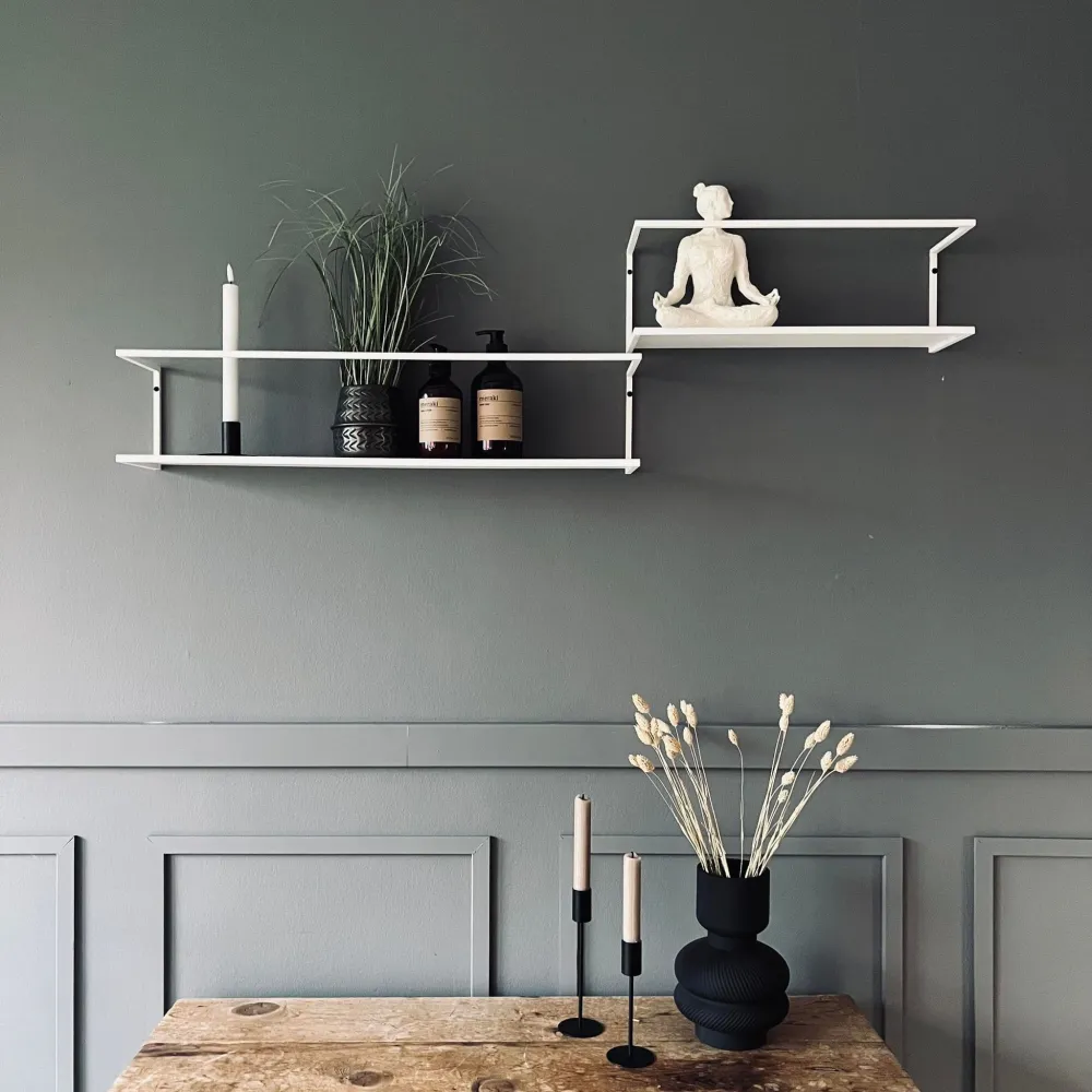 VIAMAJA hylder - White luxurious - Sæt af 2 hylder
