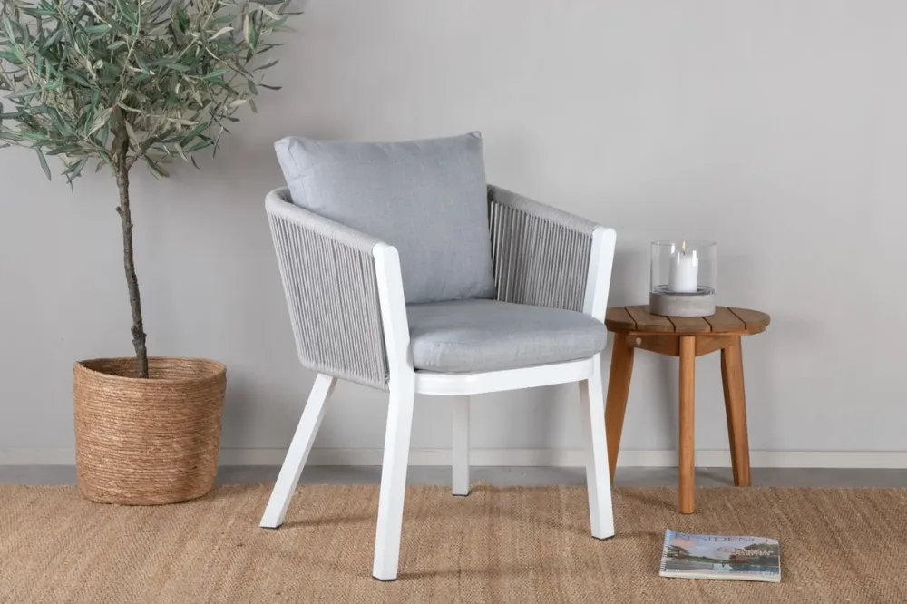Virya Havestole 2-stk Hvid/Grå 2-Year Waterproof Warranty
