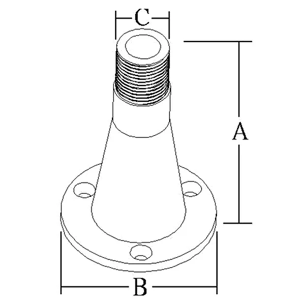 Glomex V9174 Antenneholder dæksmontering i RF stål