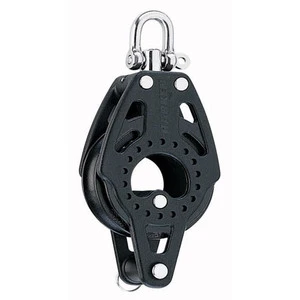 Harken Carbo Blok 75 mm enkelt, svirvel, hunsvot,