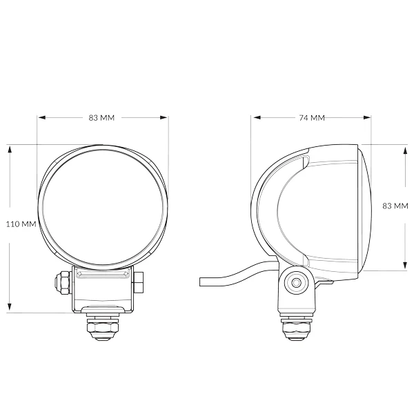 Hella, Dækslys, hvid, LED, 3500 lumen, 9-33V, IP67