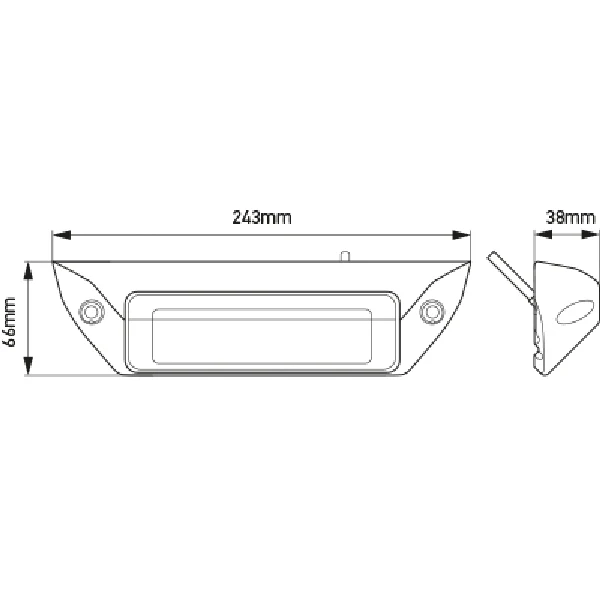 Hella, Dækslys, Sort, LED, 1200 lumen, Vinklet 45°, 12/24V