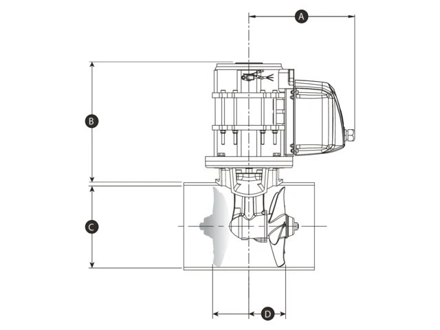 Lewmar bovpropel 185TT 3kW 24V retro kit