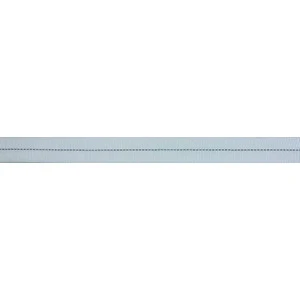 Liros Webbing Tube 15 mm hvid m. sort mærketråd