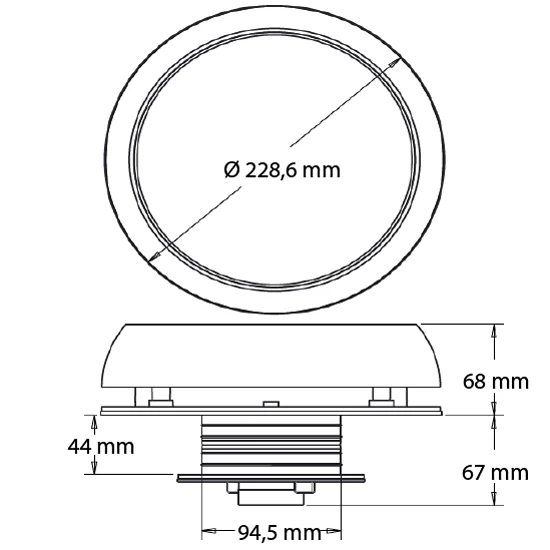 Marinco 3" Day & Night solcelle ventilator, plast hvid