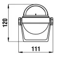 Riviera kompas m/bøjle Stella 2 ½", hvid