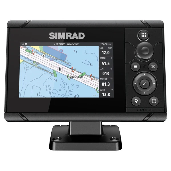 Simrad Cruise med 83/200Hz hæktransducer, 5"