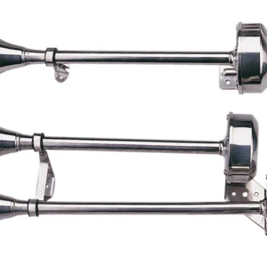 Talamex, Dobbelt horn rustfrit stål, 12V 115dB (463mm)