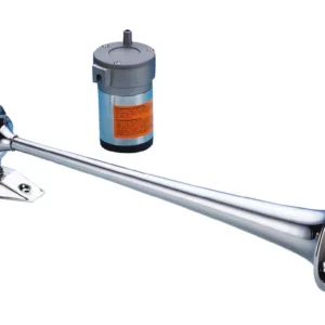 Talamex, Signalhorn med kompressor 12V, 120 dB, 432 mm, Forkromet
