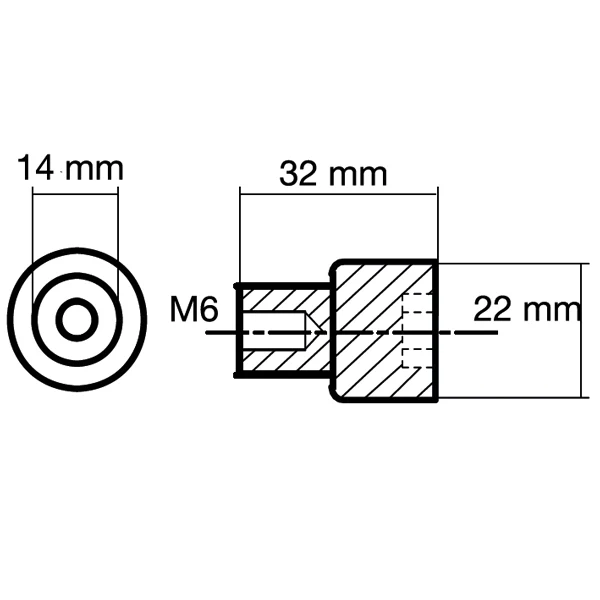 Tecnoseal Zinkanode Yamaha motorzink 75-250hk (68V-11325-02)