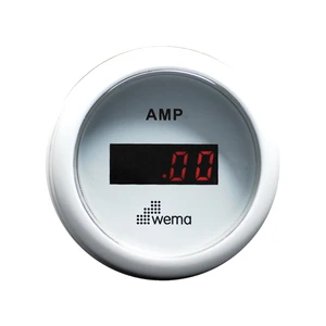 Wema Amp.meter sæt +/- 150 Amp Hvidt