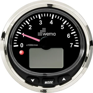 Wema Omdrejningstæller 7000 omdr NMEA2000 Sort RF