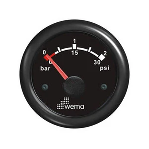 Wema Turbotryk instrument 0-2 barr Sort