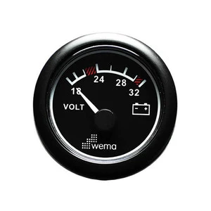 Wema Voltmeter 24 Volt Sort