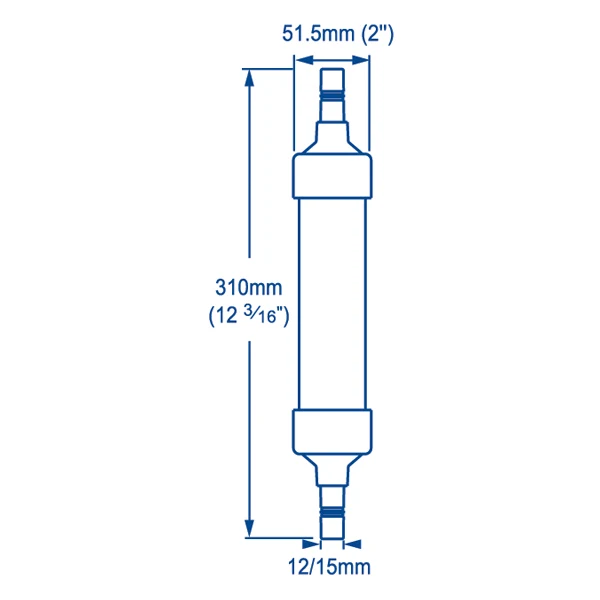 Whale Aquasource ferskvandsfilter system15 blå 15 mm