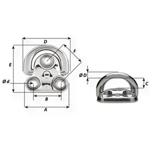 Wichard Pad eye 8 mm